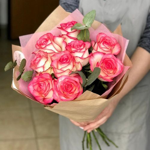 Букет Из 9 Розовых Роз Джумилия