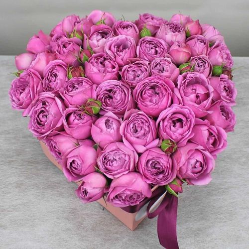Сердце Из Фиолетовых Роз