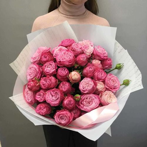 15 Розовых Пионовидных Роз